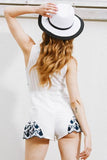 Floral Embroidery Romper