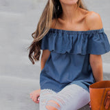 Off Shoulder Ruffle Blouse