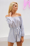 Blue Striped Romper