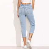 Light Wash Denim Capris