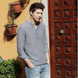 Mandarin Collar Cotton Shirt