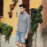 Mandarin Collar Cotton Shirt