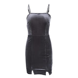 Spaghetti Strap Velvet Dress