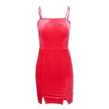 Spaghetti Strap Velvet Dress