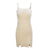 Spaghetti Strap Velvet Dress