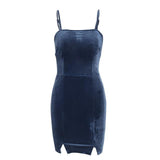 Spaghetti Strap Velvet Dress