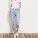 Bleach Wash & Cropped Jeans