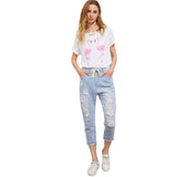Bleach Wash & Cropped Jeans