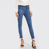 Beaded Skinny Jeans