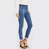 Beaded Skinny Jeans