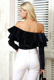 Velvet Ruffle Bodysuit