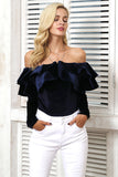Velvet Ruffle Bodysuit
