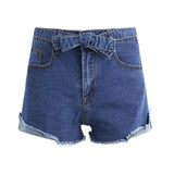 Bow & Fringe Denim Shorts