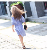 Blue Ruffled Dress