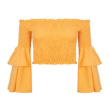 Butterfly Sleeve Crop Top