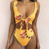 Floral High Waist Swimsuit