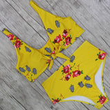 Floral High Waist Swimsuit
