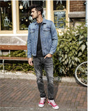 Bleach Stone Wash Denim Trousers