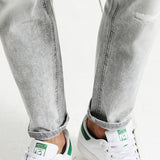Scratched Worn Denim Jeans