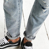 New Hole Slim Fit Jeans