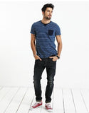 Deep Blue Pocket Tee