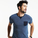 Deep Blue Pocket Tee