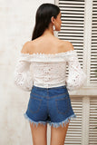 White Lace Off Shoulder Blouse