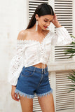White Lace Off Shoulder Blouse