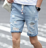 Distressed Denim Shorts