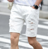 Distressed Denim Shorts