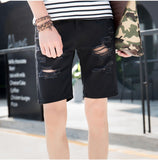 Distressed Denim Shorts