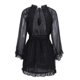 Backless Mesh Mini Dress