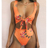 Floral High Waist Swimsuit