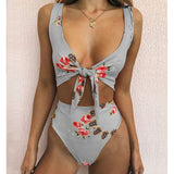 Floral High Waist Swimsuit