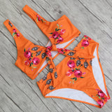 Floral High Waist Swimsuit