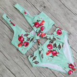 Floral High Waist Swimsuit