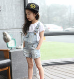 Denim Overall Shorts
