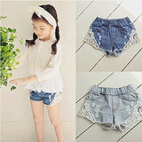 Lace Denim Shorts