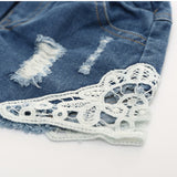 Lace Denim Shorts