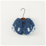 Lace Denim Shorts
