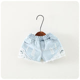 Lace Denim Shorts