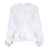 V-Neck Stripe Blouse