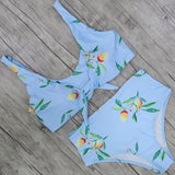 Floral High Waist Swimsuit