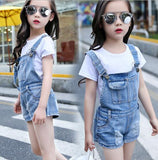 Denim Overall Shorts