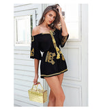 Indie Print Tassel Romper