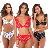 High Waist Ruffle Polka Babe