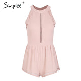 Sleeveless Halter Romper