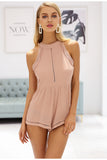 Sleeveless Halter Romper
