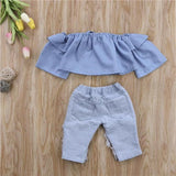 Distressed Denim - II Piece Set