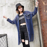 Chiffon Denim Patchwork Blouse
